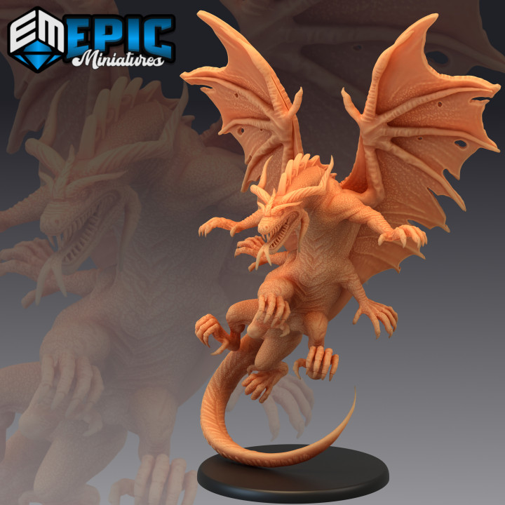Dracolisk / Dragon and Basilisk / Rare Hybrid / Flying Bulky Drake image