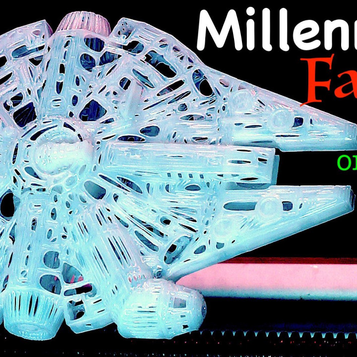 Millennium Falcon Wireframe for torture test image
