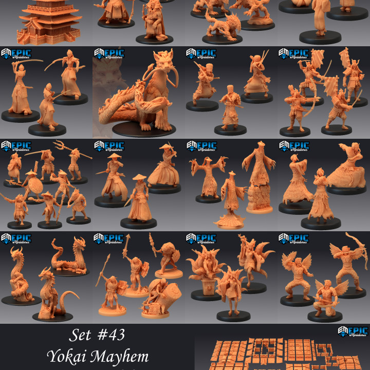 Yokai Mayhem Set / Asian Adventure Collection / Japanese & Chinese Creature Encounter / Pre-Supported image
