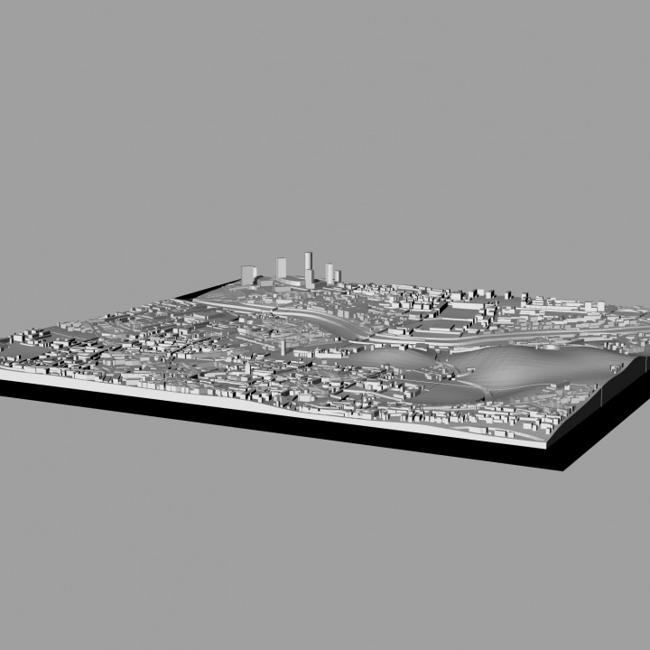 3D Vilnius | Digital Files | 3D STL File | Vilnius 3D Map | 3D City Art | 3D Printed Landmark | Model of Vilnius Skyline | 3D Art image