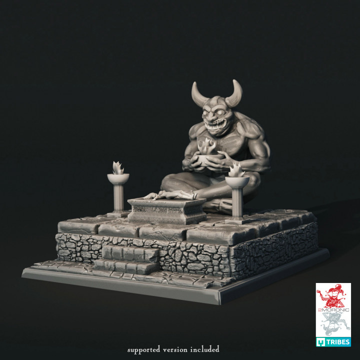 Demon Idol with Girl on a Sacrificial Altar diorama image