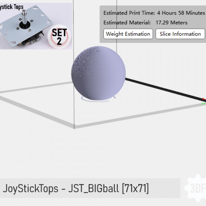 Arcade Joystick Tops Set 2 Plus Skirt/Disc replacement image