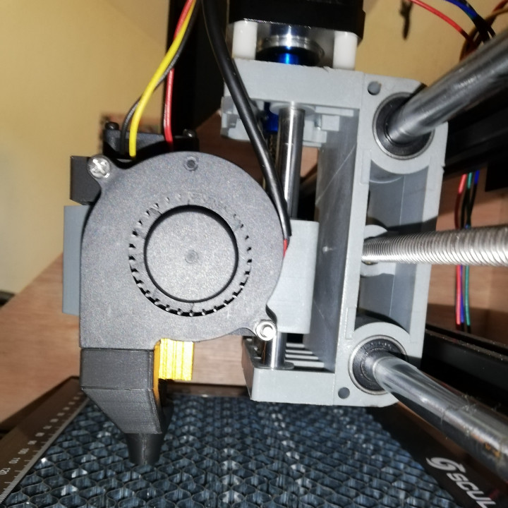Air assist for CNC 3018 pro with radial fan image