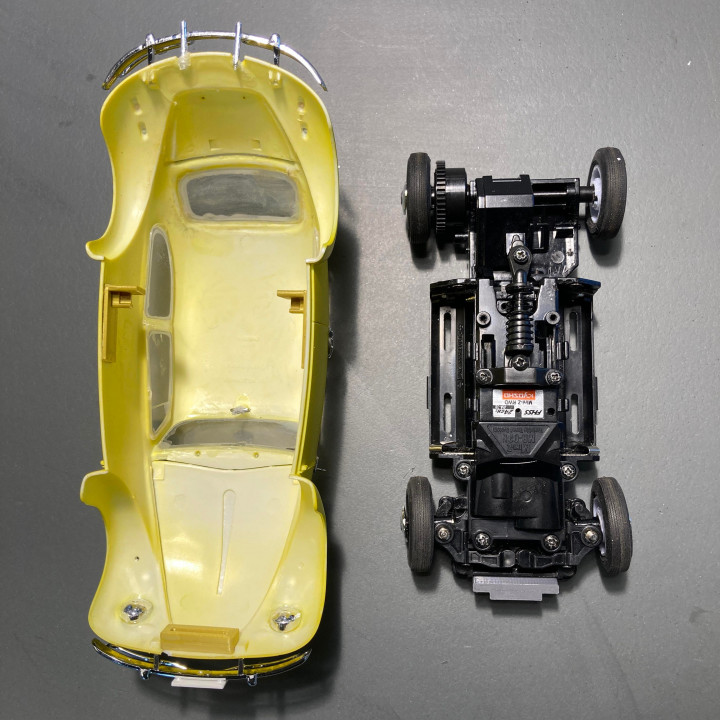 Tamiya1300 VW beetle bug 1:24 Kyosho Mini-z conversion image