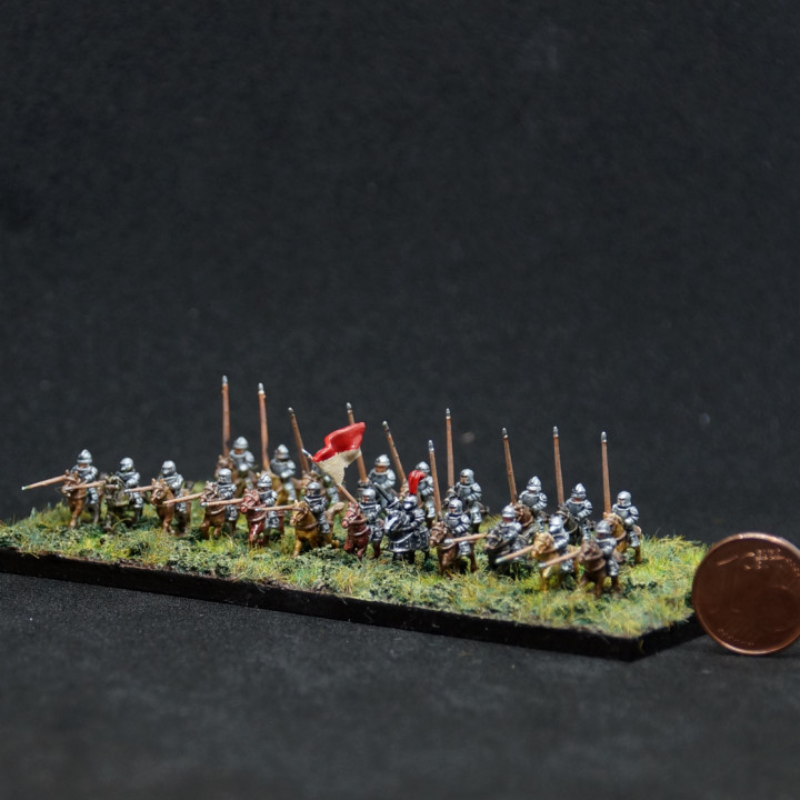 6mm Late Medieval mounted men-at-arms (or knights) image