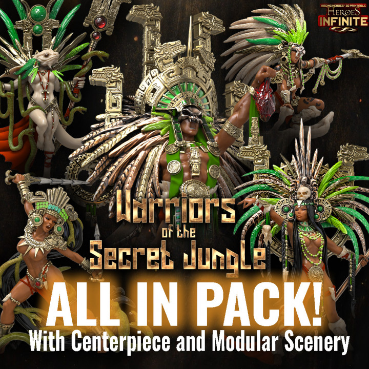 Warriors of the Secret Jungle All in Pack (with scenery/Centerpiece) image