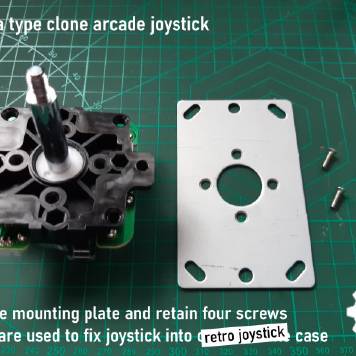 "The Wide" Retro joystick made from arcade parts image