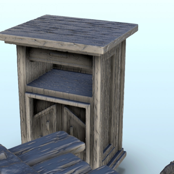 Wooden interior furniture 5 - Hobbit medieval scenery terrain wargame image