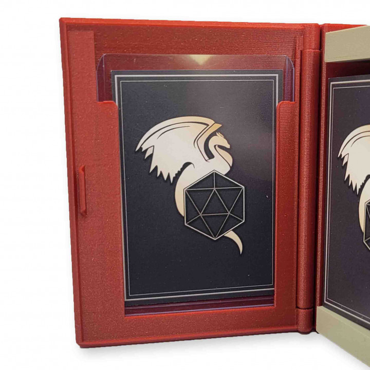 False Book Deck Box - Showcase Commander/EDH Frame - Holds 100 Sleeves Cards - Supportless/Print-In-Place image