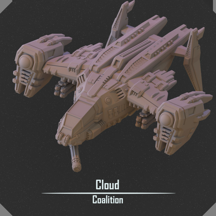 Cloud spaceship image
