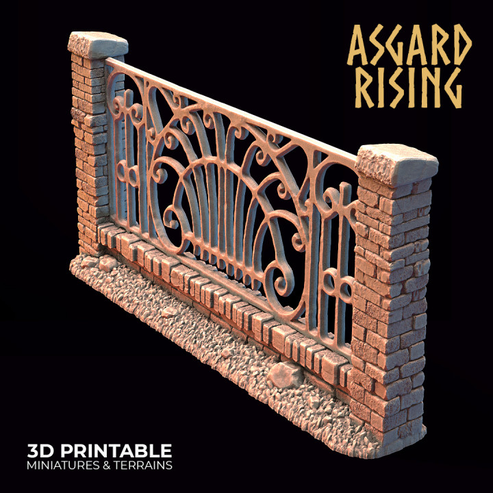 Wrought Iron Fence with Gate (ver. 2) /Terrain/ /Pre-supported/ image