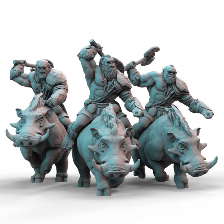 Orc Great Boar Riders (pre-supported) image