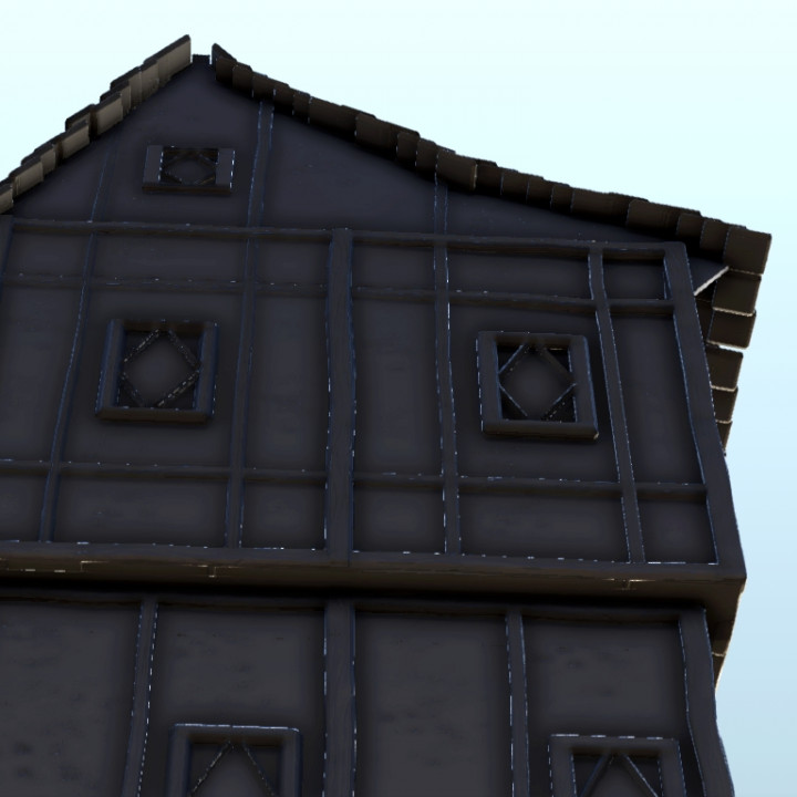 Medieval house with floor 1 - Medieval Dark Age scenery terrain wargame image