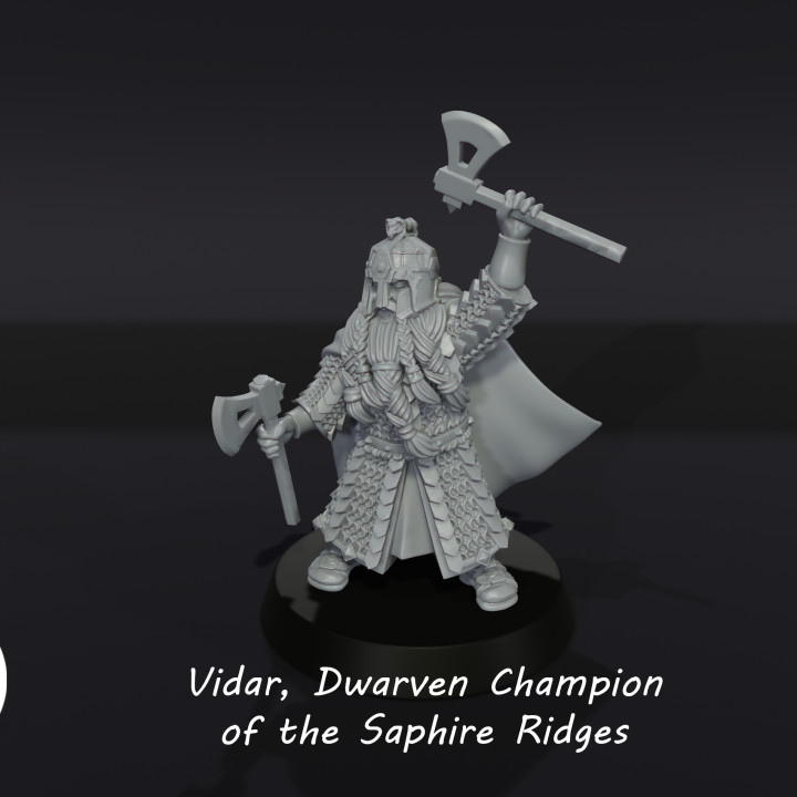 Vidar, Dwarf champion of the Saphire Ridges image