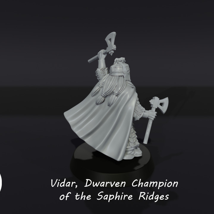 Vidar, Dwarf champion of the Saphire Ridges image