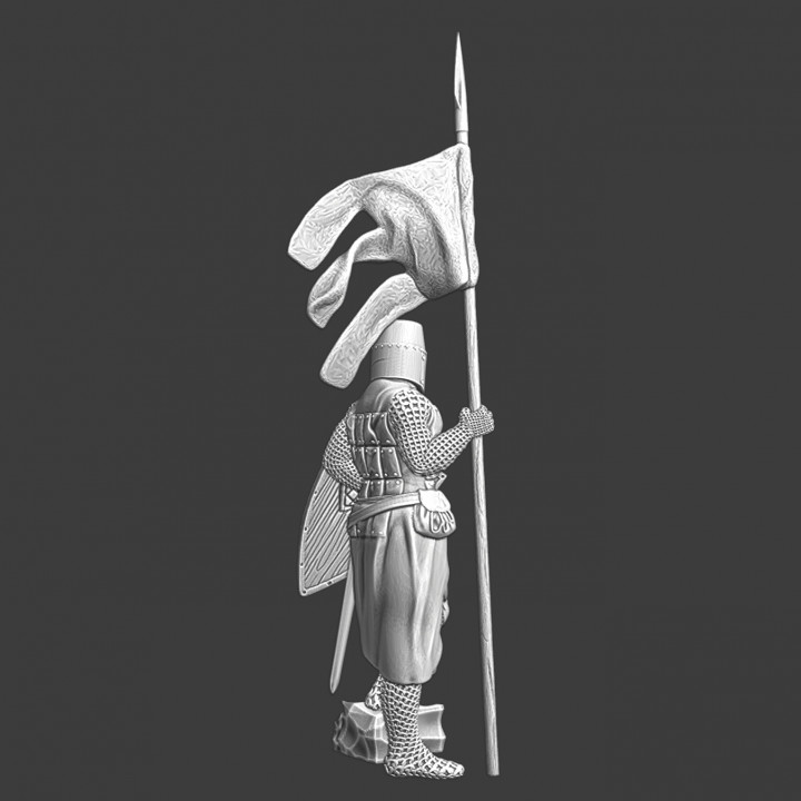 Medieval Teutonic Knight with banner/Lance image
