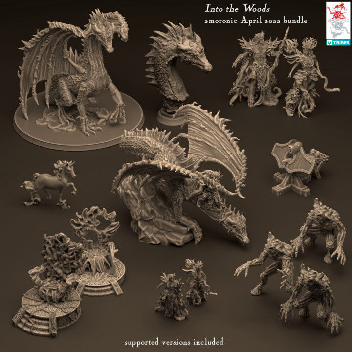 Into the Woods - Green Dragon and Wood Elves bundle 16 image