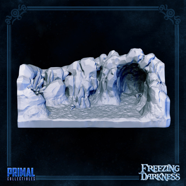 Ice cave, Stalactite trap and Crystal key -  FREEZING DARKNESS - MASTERS OF DUNGEONS QUEST