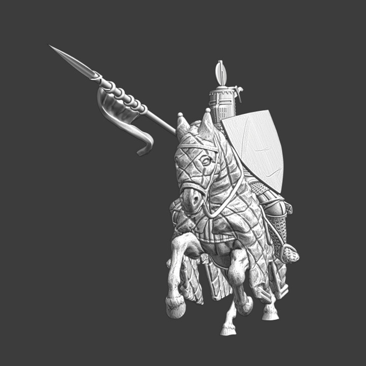 3d Printable Medieval German Crusader Knight Charging By Northern 