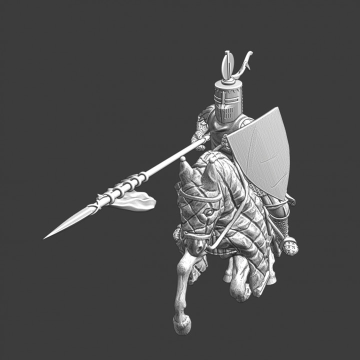 3D Printable Medieval German crusader knight charging by Northern ...