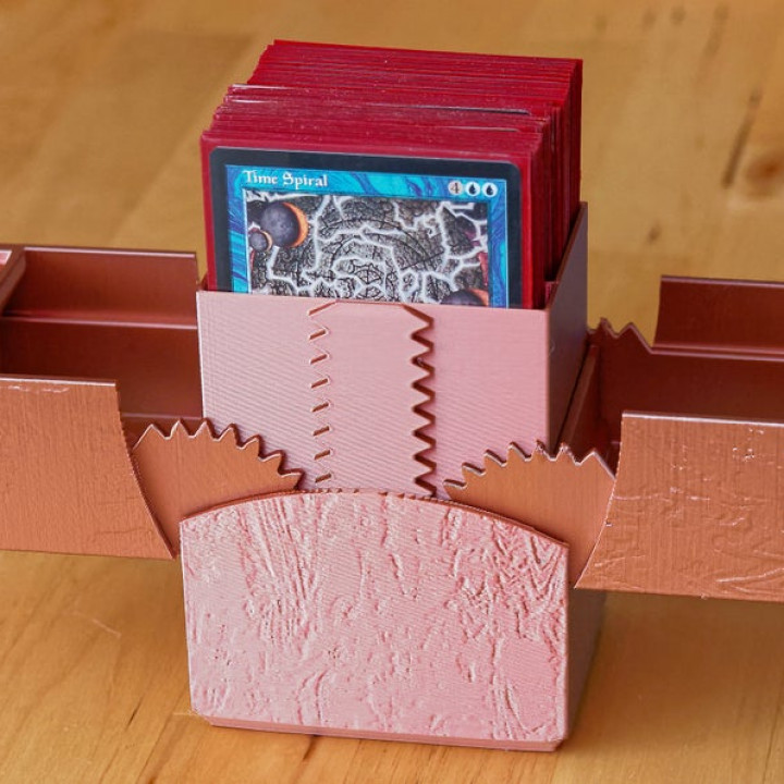 3d Printable Geared Deck Box With Magnetic Latch 60 Card 15 Card