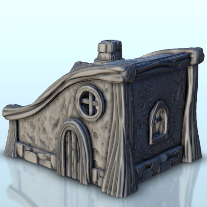 Tiny medieval house with corrugated roof 13 - Medieval scenery terrain wargame image