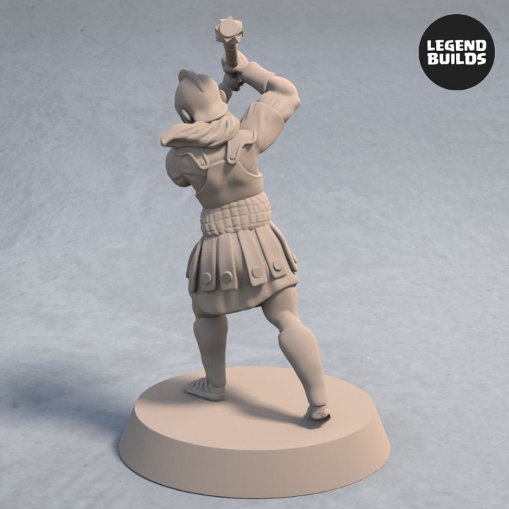 Soldiers of Nemis with Maces – Pose 2 – 3D printable miniature – STL file image