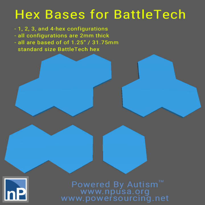 BattleTech hex bases image