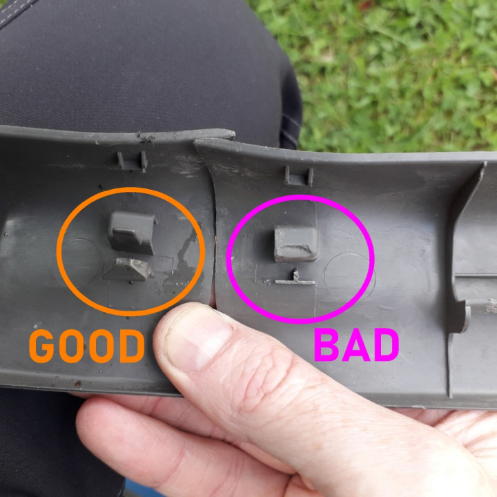 Leaf kick plate clip repair image