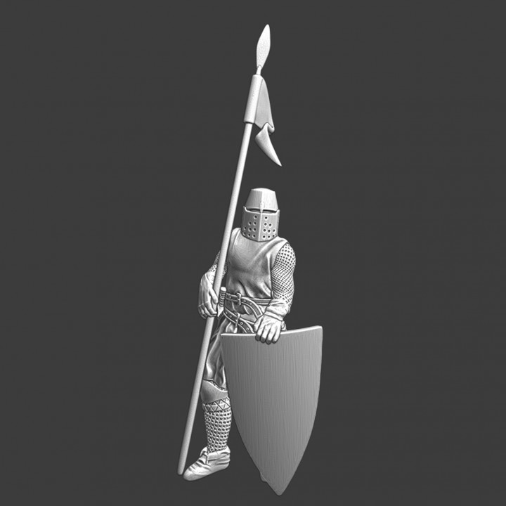 Medieval Order Knight - resting with spear image
