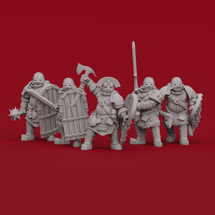 Pig Orc soldiers and Champion groupe 1 image