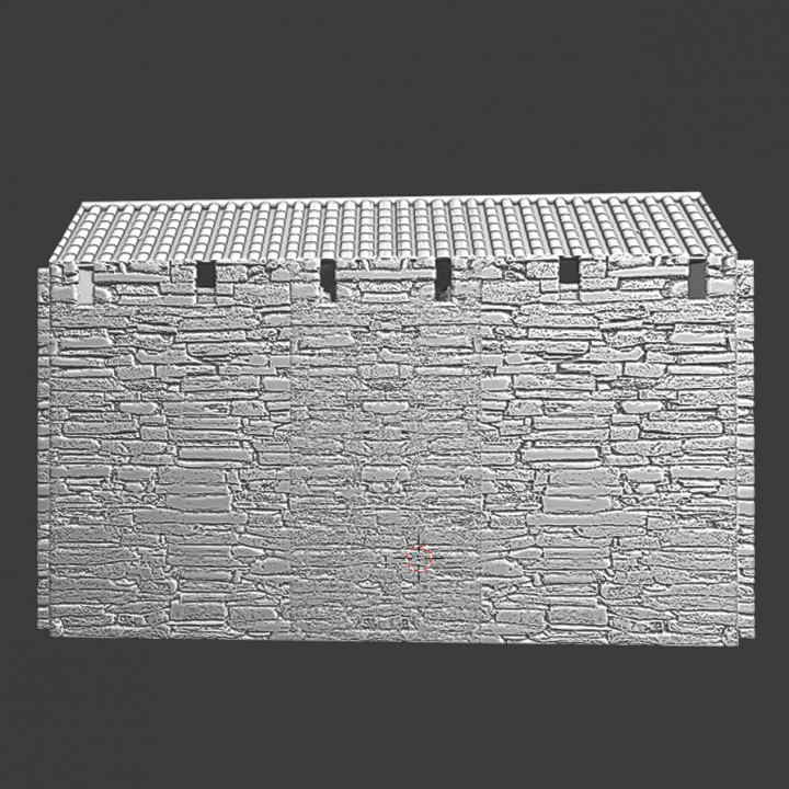 Medieval heavy wall section - Modular Castle System image