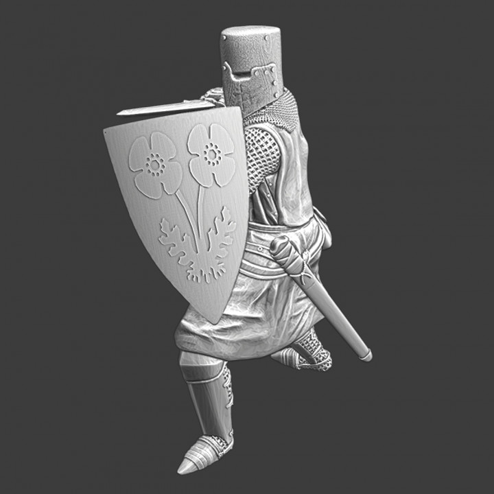 Medieval knight stabbing image