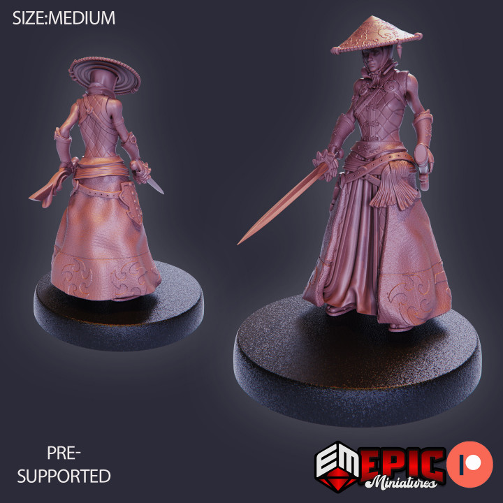 Warrior Monk Female Set / Samurai / Sword Fighter / Japanese Dynasty image