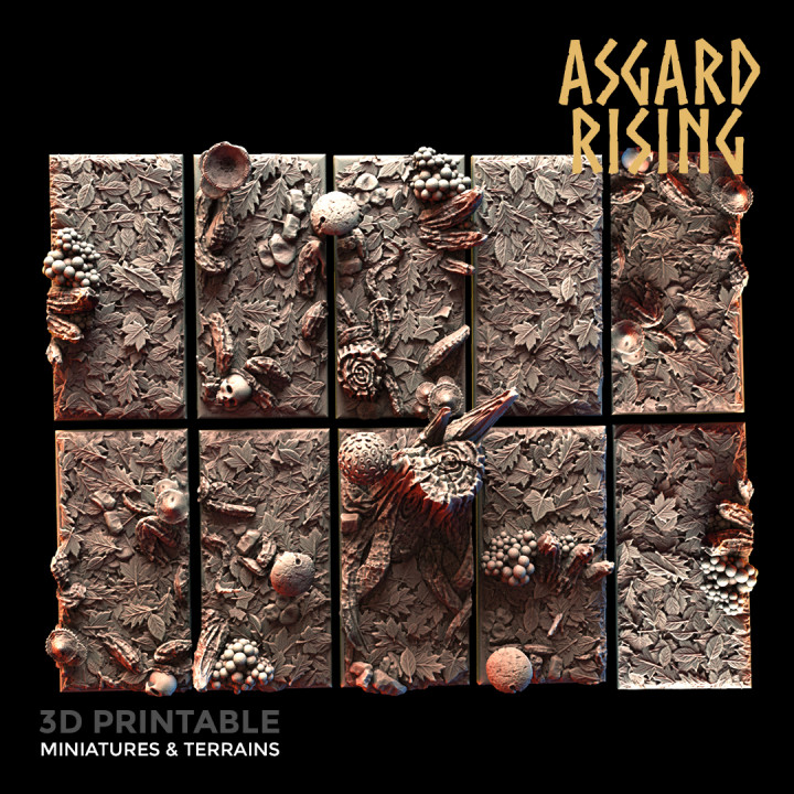Forest - 10x 50x25mm Rectangle Base /Base/ /Pre-supported/