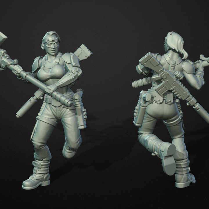 SCI-FI Miniature women soldier (Model 10) image