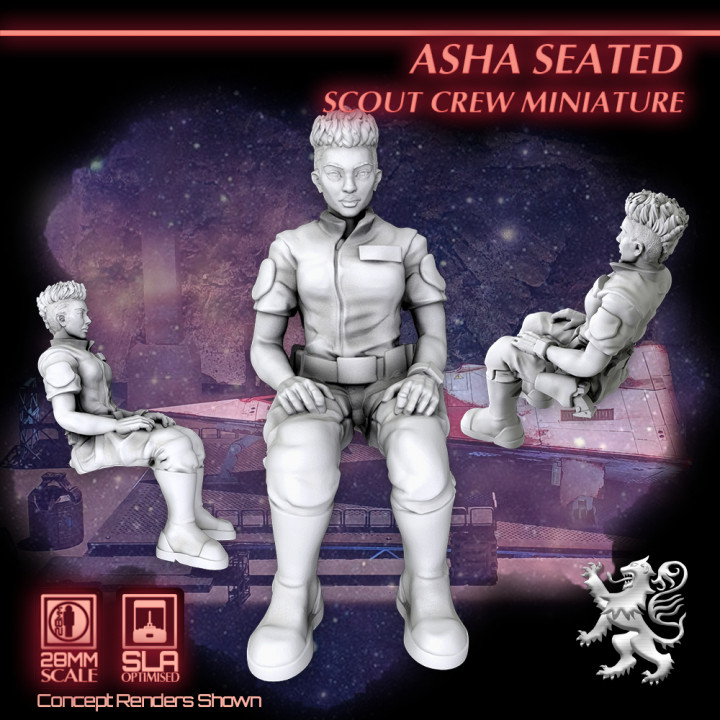 Asha Seated - Scout Crew Miniature image