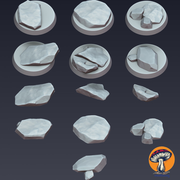 Slate Rocks (and slate rock bases) image