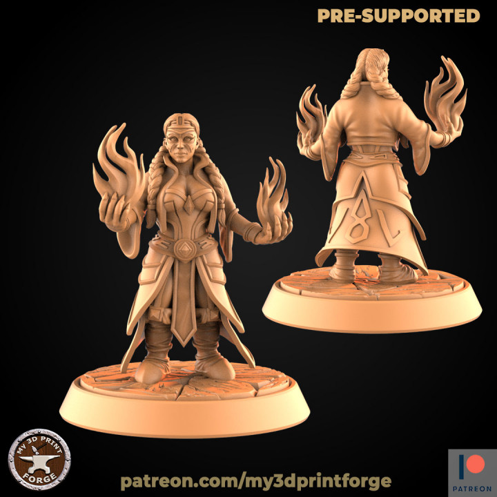 Dark Iron Dwarf Priestess with Fire image