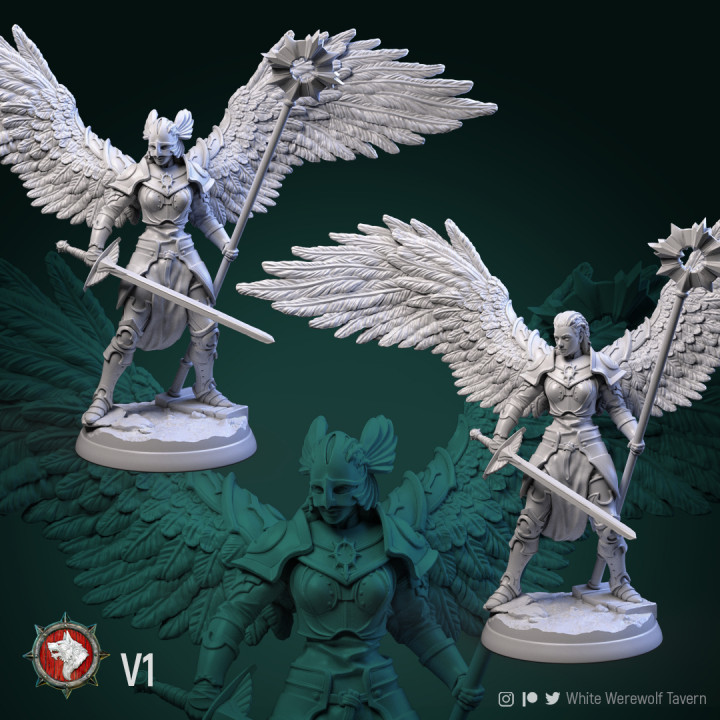 Valkyries set 6 miniatures 32mm pre-supported