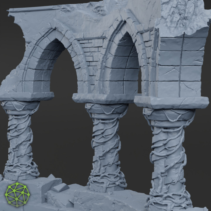 Ruined Temple Diorama Base - Terrain image