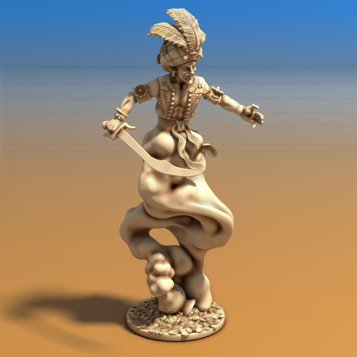 3D Printable Male Djinni / Genie with lamp (Pre-supported) by Medusa ...