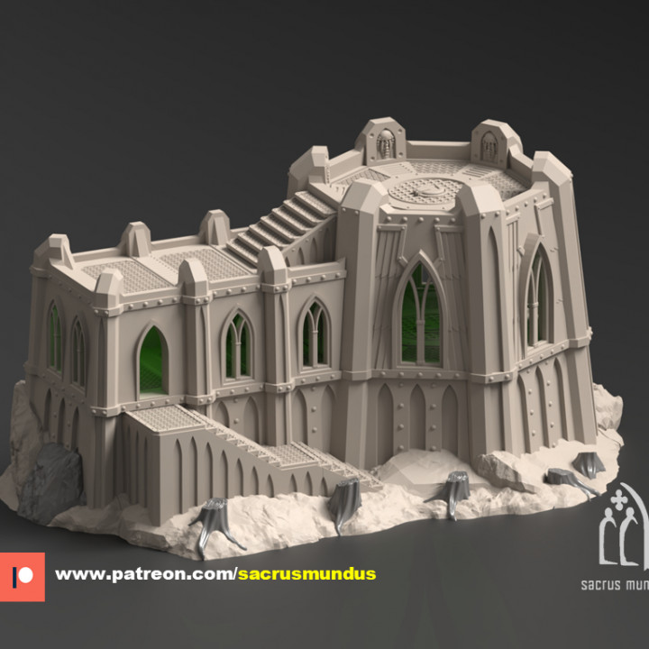 Thesalon. Savage World Fortress. Scifi / Futuristic / Gothic Buildings. Terrain and Scenery for Wargames image