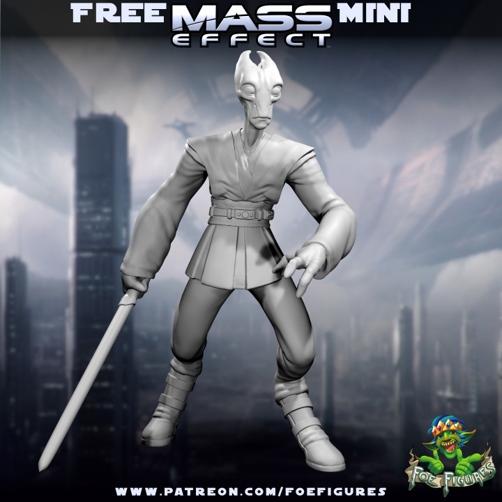 Free Salarian Jedi (Mass Effect & Star Wars fusion) image