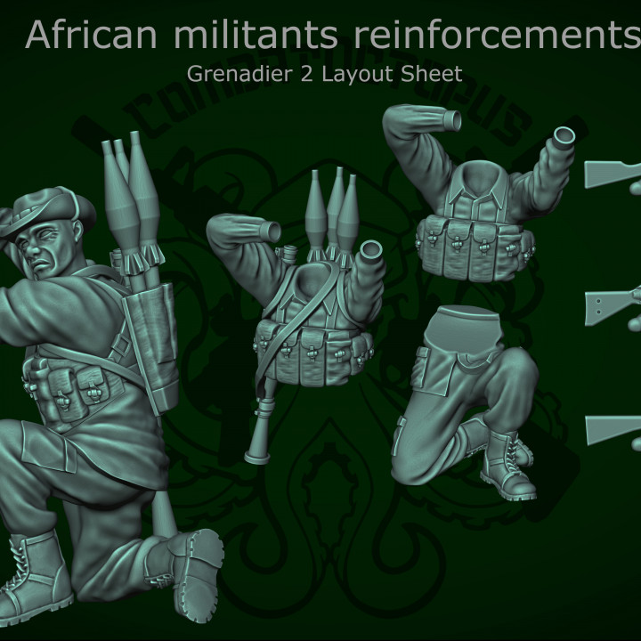 Patreon pack 10 - April 2022 - African militants reinforcements image