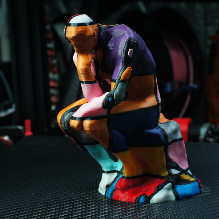 The Thinker multicolor support free remix for ERCF MMU Palette image