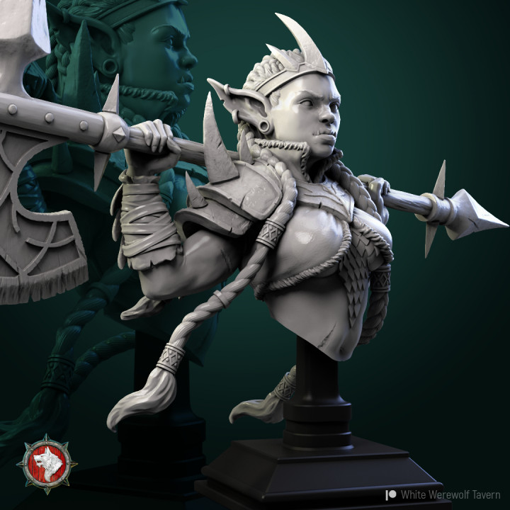 Goblin Queen bust pre-supported image