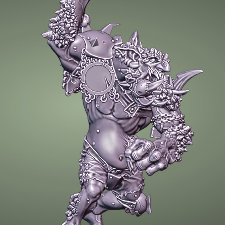 3D Printable Fantasy Football Mutated Troll -presupported by