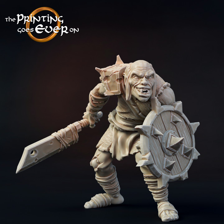 Orc Warband with War Troll - Presupported image