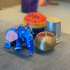 Cute Print-in-Place Circus Elephant print image